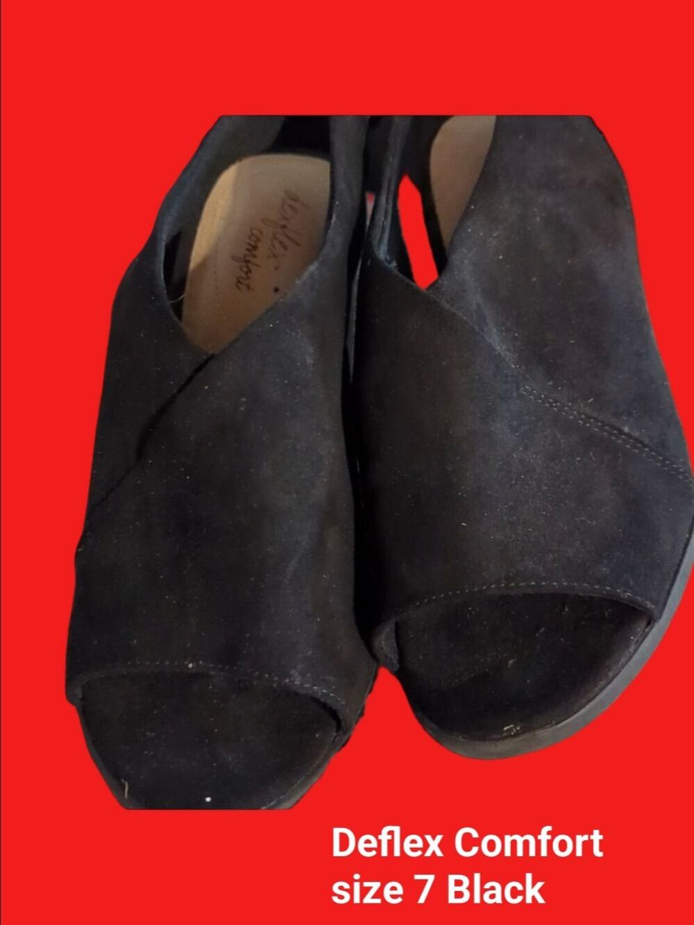 NWOT - Dexflex Comfort Black Women's Mule Heels Size 7